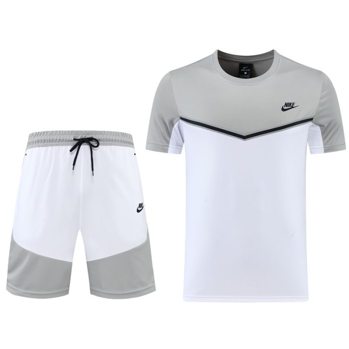 Ensemble Nike Tech Fleece - Gris/Blanc