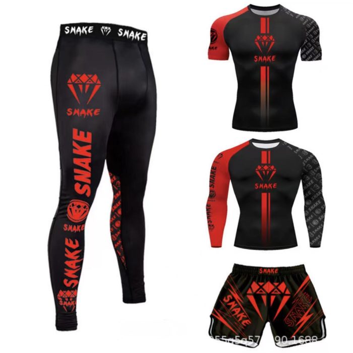 Ensemble 4pcs Snake Logo – Rouge/Noir