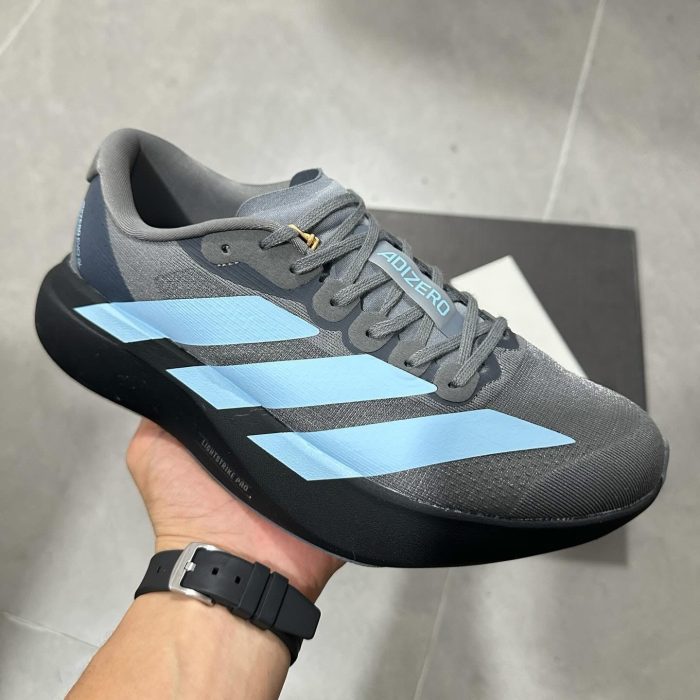 ADIZERO EVO SL - Gris/Bleu Ciel