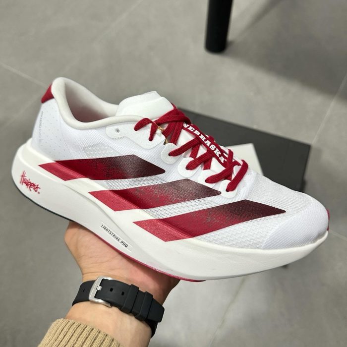 ADIZERO EVO SL - Blanc/Rouge
