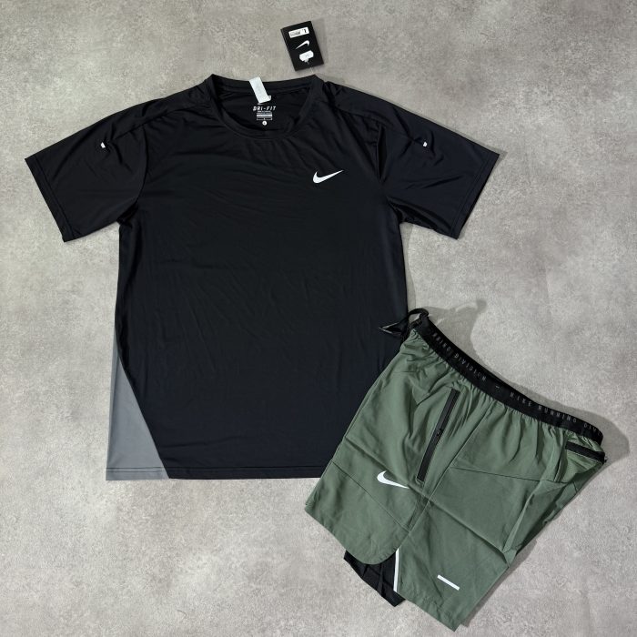 Ensemble Running Nike - Noir/Vert