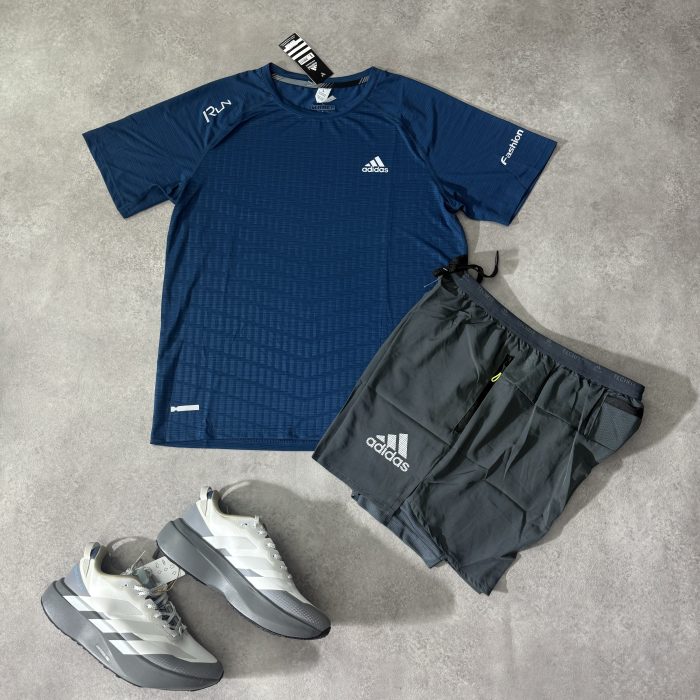 Ensemble Running Adidas - Bleu/Gris