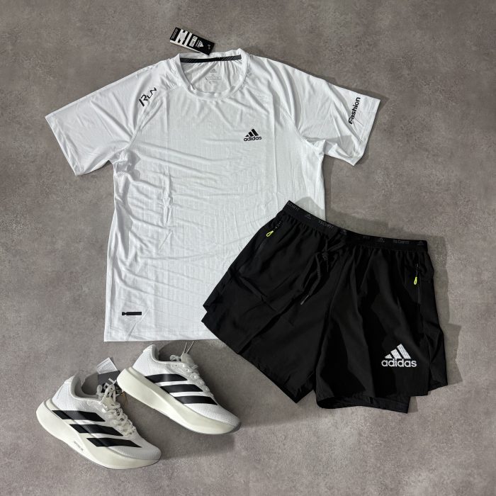 Ensemble Running Adidas - Blanc/Noir