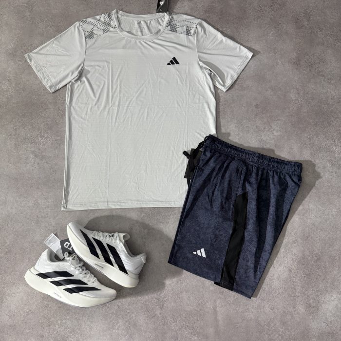 Ensemble Running Adidas - Gris/Bleu