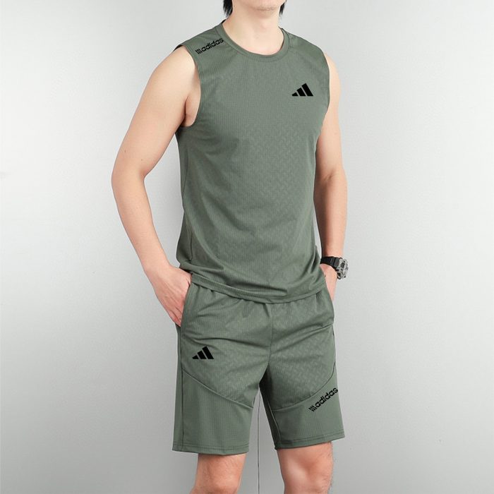 Ensemble Adidas Sans Manche – Vert