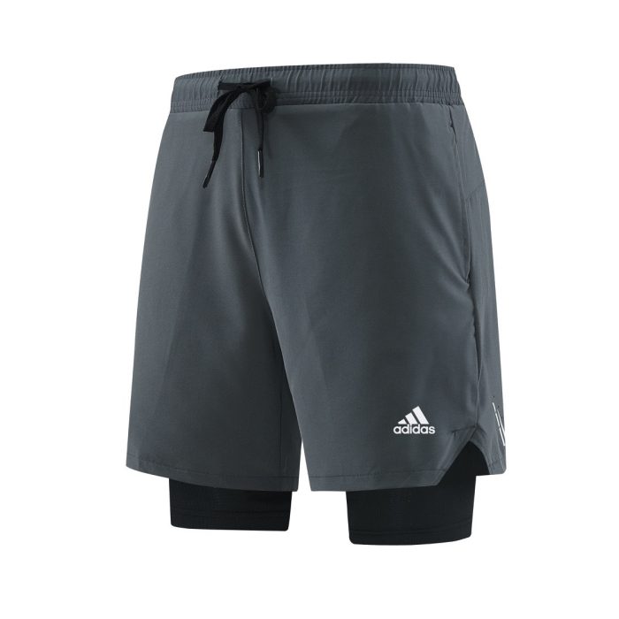 Short De Compression 2 en 1 Adidas – Gris