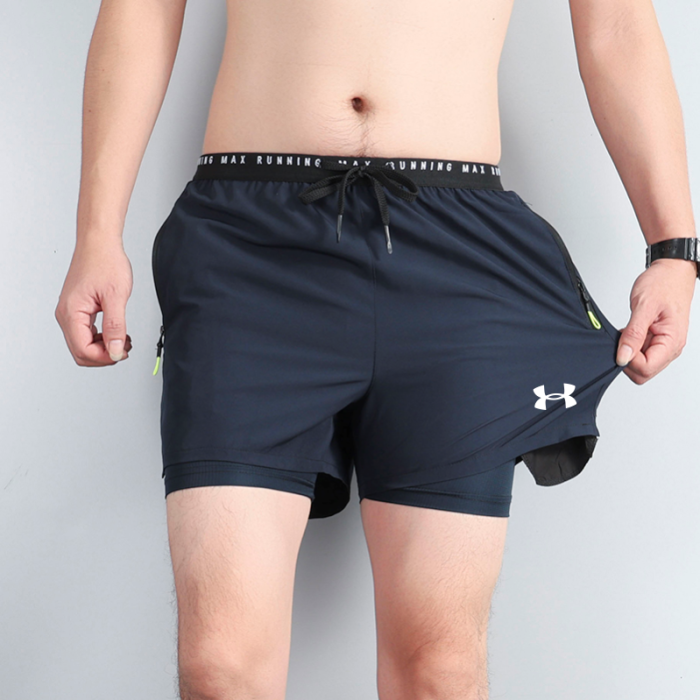 Short De Compression 2 en 1 Under Armour – Bleu
