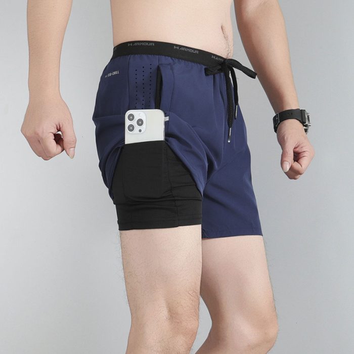 Short De Compression 2 en 1 Under Armour – Bleu